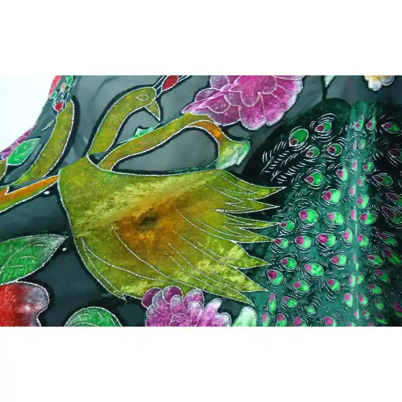 Shawl Double Peacock Silk Pashmina Tassel Cloak Poncho