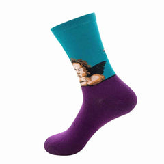 Waves Mona Lisa Mid Leg Tube Happy Socks