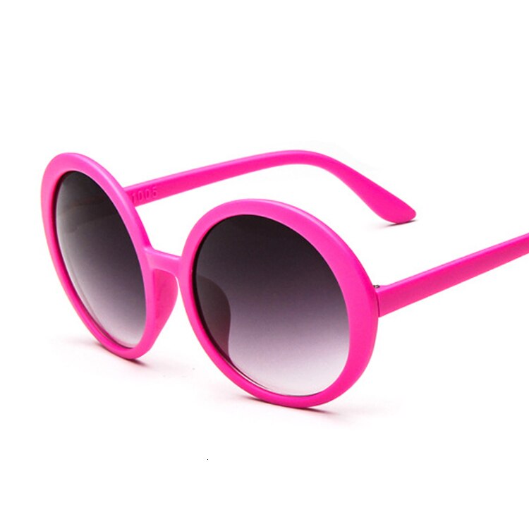 Vintage Oversize Colorful Round Sunglasses - Pink / One Size