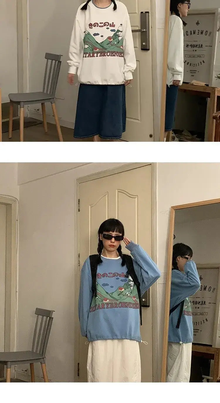 Japanese Harajuku Pullover Oversized Sweatshirt