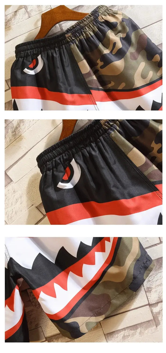 Cartoon Animals Beach Shorts