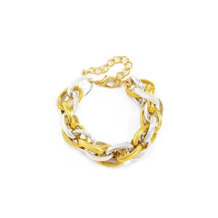 Thick Braided Bracelets Gold Color