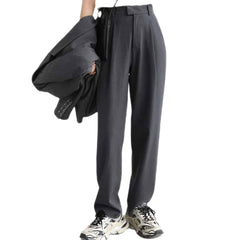 Twill Suit Wide Leg Straight Trousers Pants