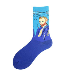 Waves Mona Lisa Mid Leg Tube Happy Socks