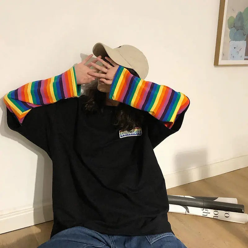 Concrete Rainbow Kawaii Oversized Sweatshirt