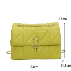 PU Flap Crossbody Shoulder Handbags Chain Bag