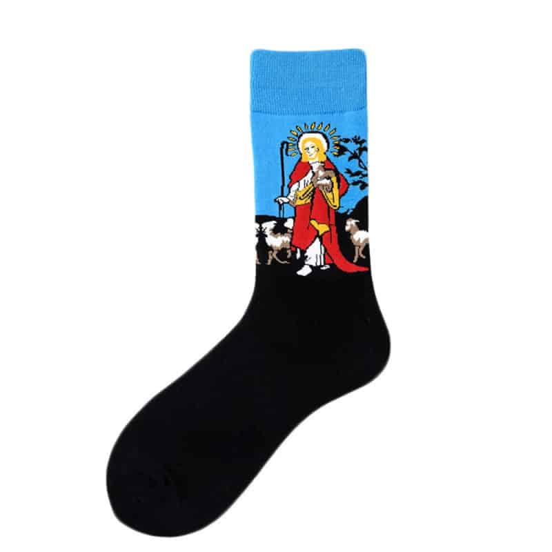 Waves Mona Lisa Mid Leg Tube Happy Socks