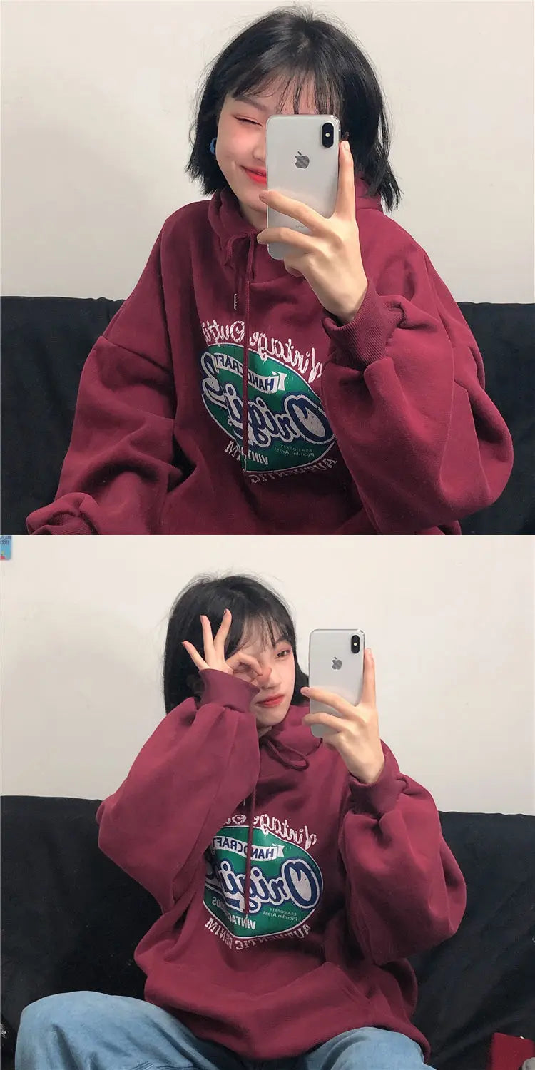 Original Korean Style Loose Hoodie