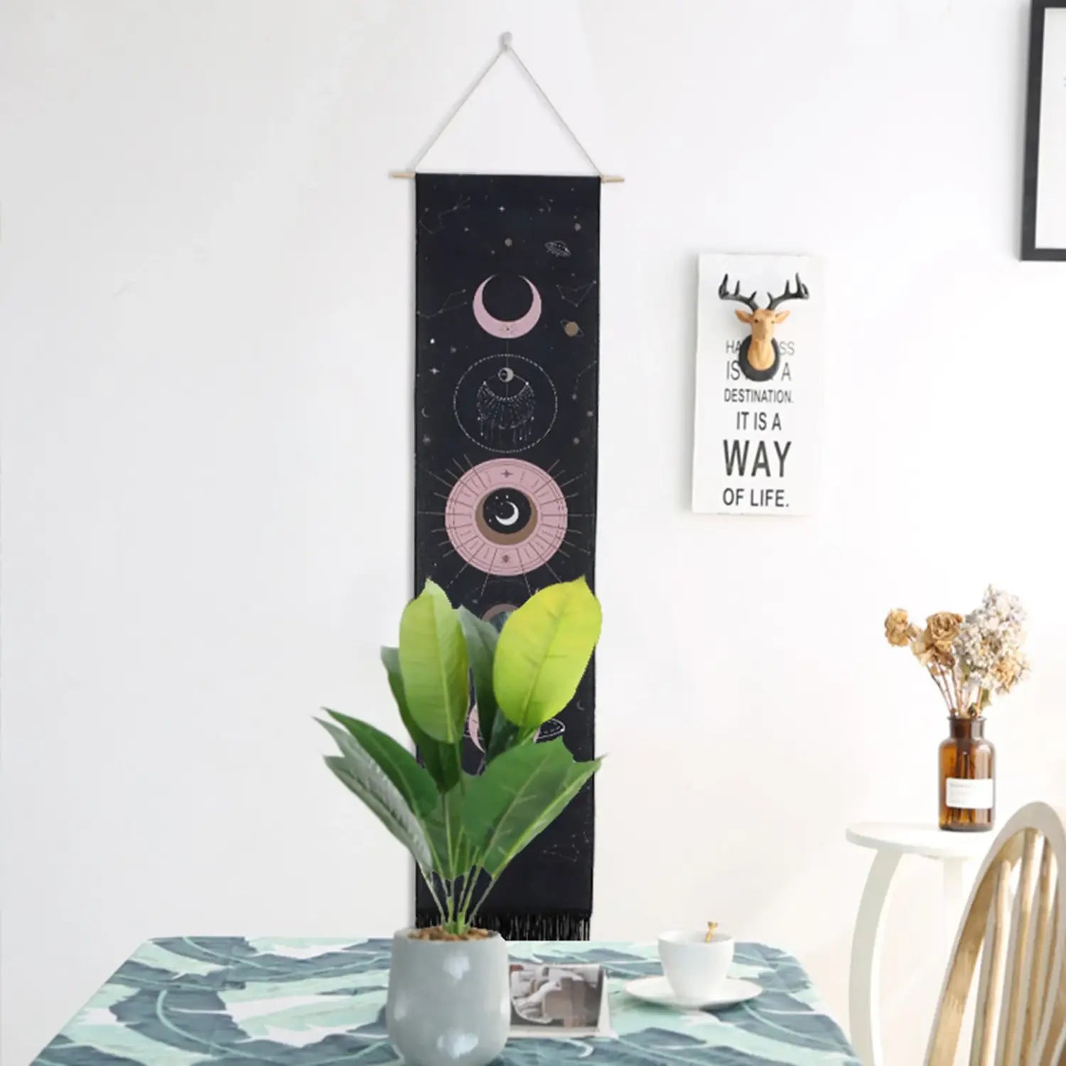 Moon Phase Tapestry Wall