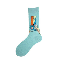 Waves Mona Lisa Mid Leg Tube Happy Socks