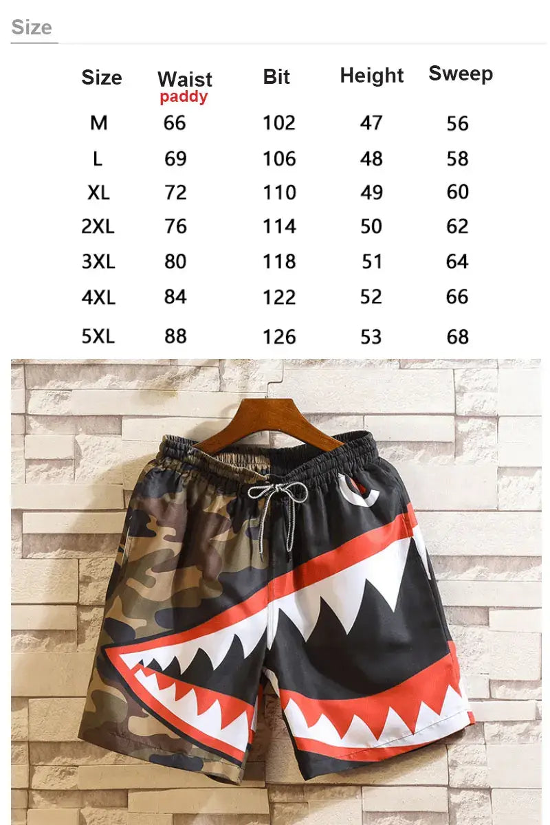 Cartoon Animals Beach Shorts