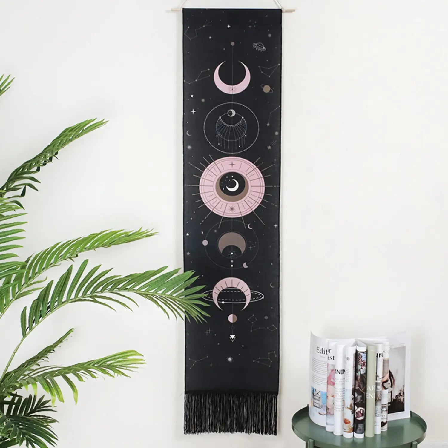 Moon Phase Tapestry Wall