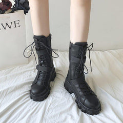 Punk Style Platform Ankle Boots