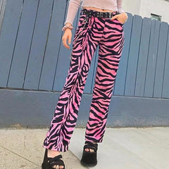 Aesthetics Pink Zebra Long Pants
