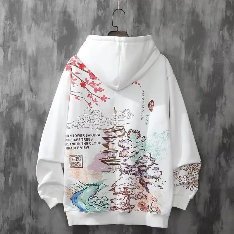 Sakura Tower Harajuku Oversized Hoodie