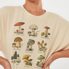 Mushroom Vintage Oversize T-Shirt
