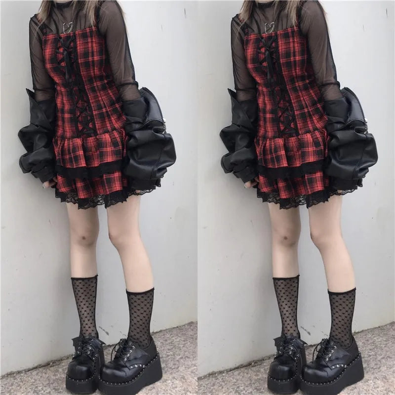 Bat Gothic Style Haraclosejuku Dark Goth Punk Platform