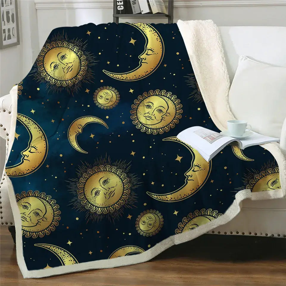 Sun and Moon Soft Blanket