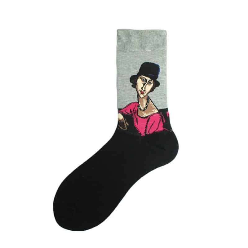 Waves Mona Lisa Mid Leg Tube Happy Socks