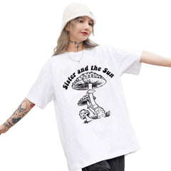 Sister And The Sun Mushroom Oversize T-shirt - T-shirts