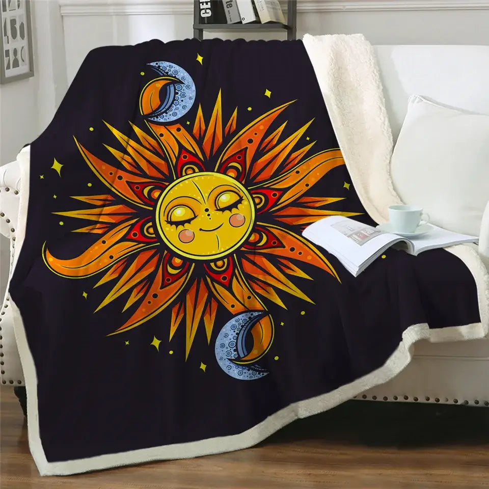 Sun and Moon Soft Blanket
