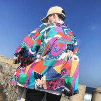 Thumbnail for UKIYOE Japanese Style 3/4 Sleeve Kimono - KIMONO