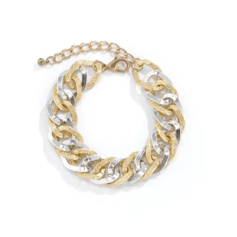 Thick Braided Bracelets Gold Color