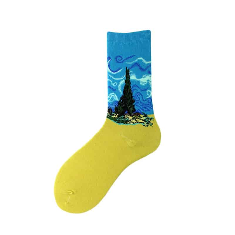 Waves Mona Lisa Mid Leg Tube Happy Socks