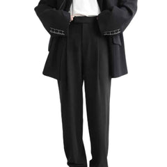 Twill Suit Wide Leg Straight Trousers Pants