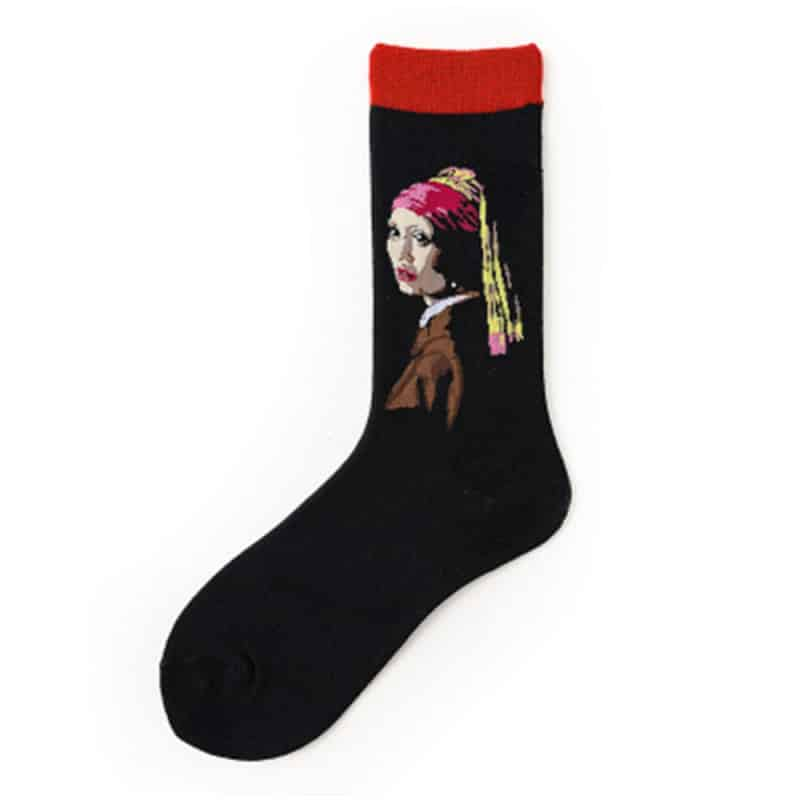 Waves Mona Lisa Mid Leg Tube Happy Socks