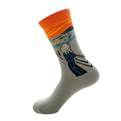 Waves Mona Lisa Mid Leg Tube Happy Socks