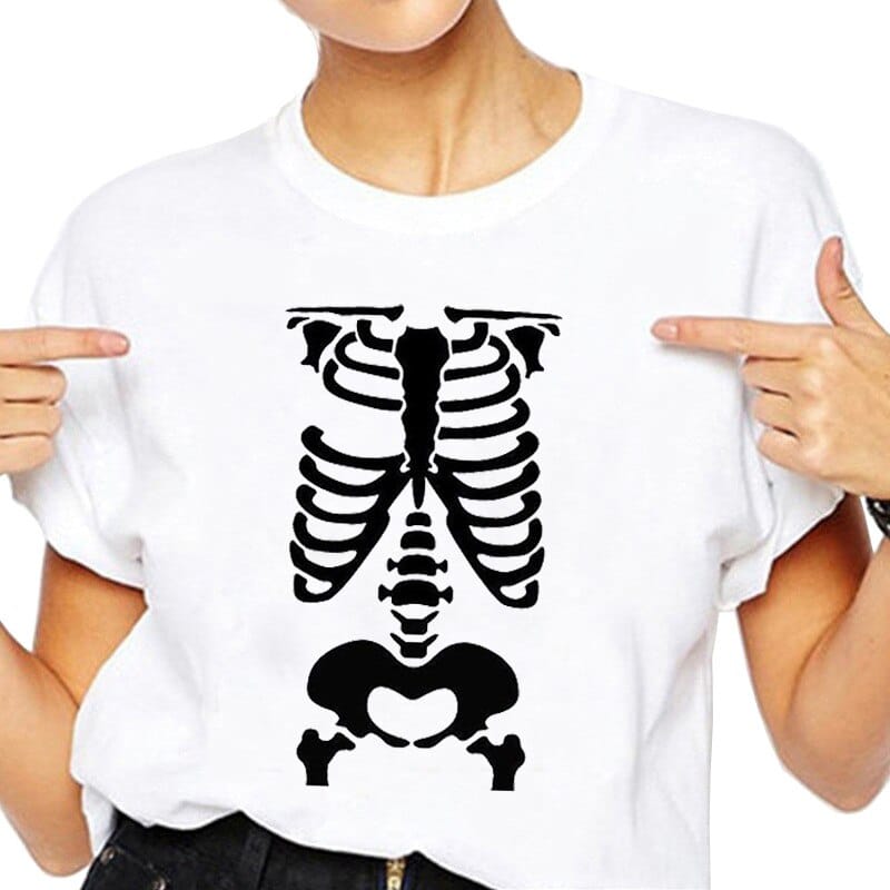 Skeletttanz-T-Shirt im Gothic-Stil