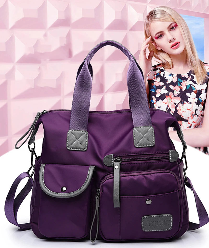 Waterproof Shoulder Messenger Crossbody Pockets Tote Bag