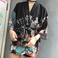 Thumbnail for Japanese Traditional Kimono - Black / One Size - KIMONO