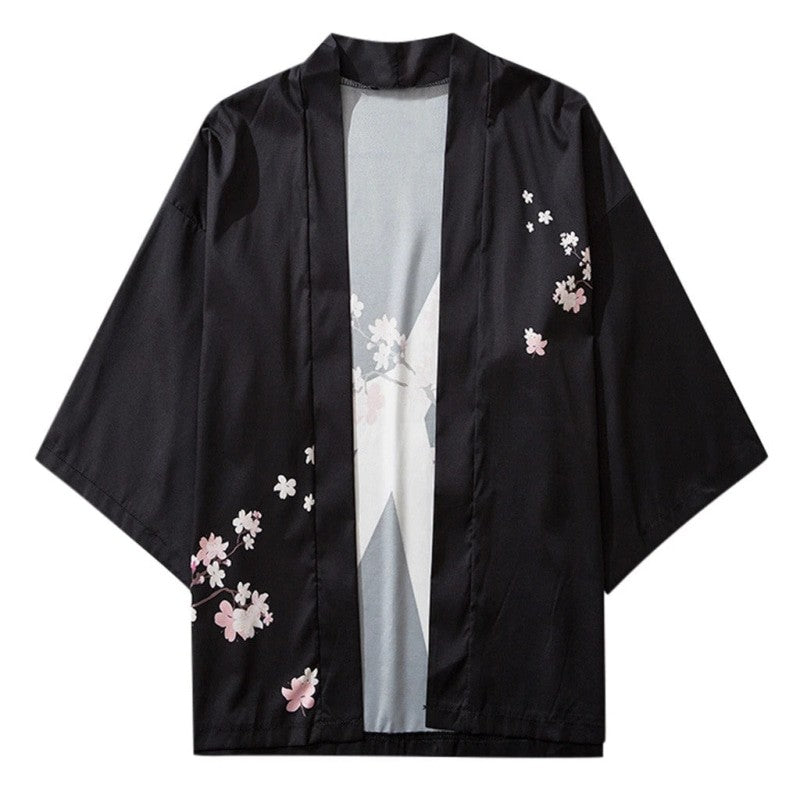 Anti-War Japanese Style 3/4 Sleeve Kimono - KIMONO
