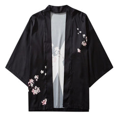 Anti-War Japanese Style 3/4 Sleeve Kimono - KIMONO