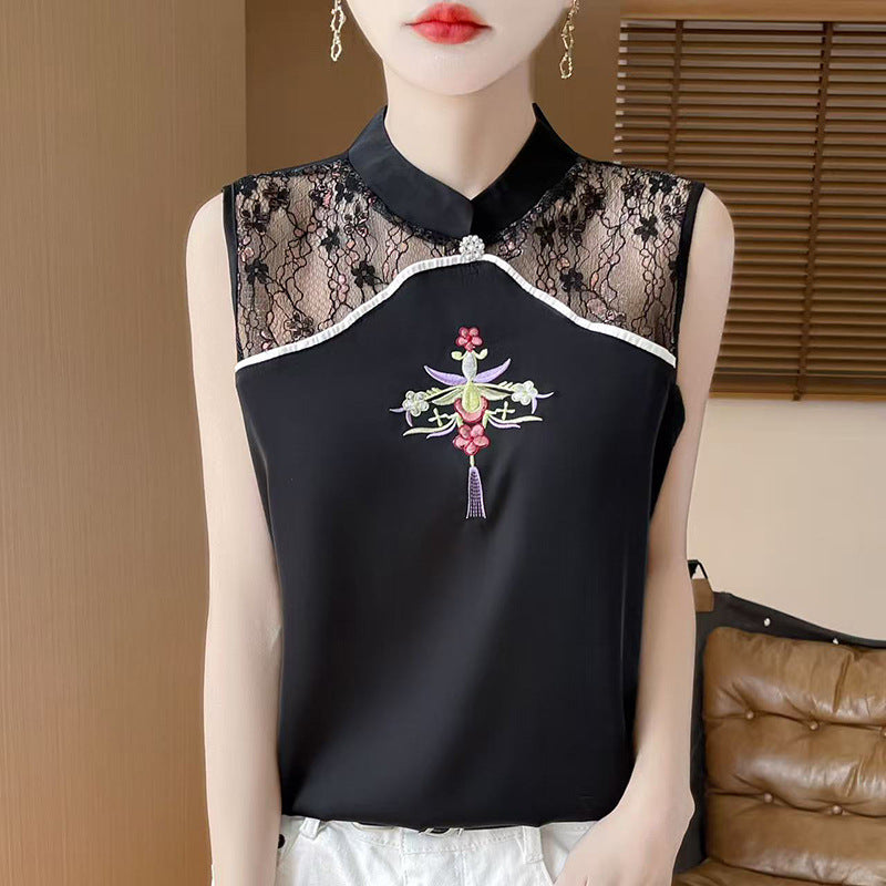 Chinese Style National Embroidered Vest Spring And Summer Large - view 3