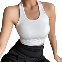 Thumbnail for Pastel Color Hig Waist Crop Top - White / S - crop top
