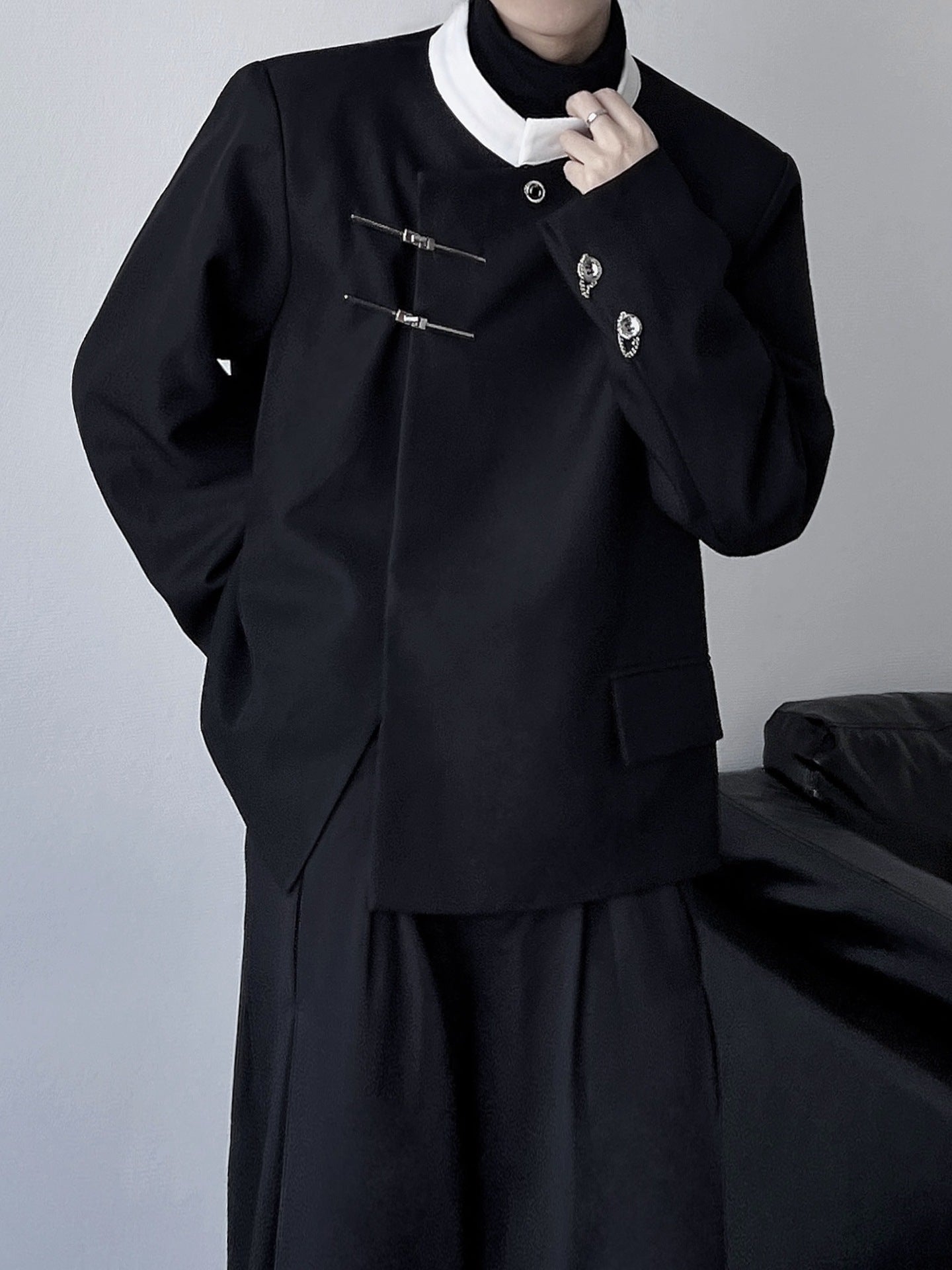 Chinese Style National Vertical Collar Suit Shoulder Padded And | Urban Wear Outsiders
