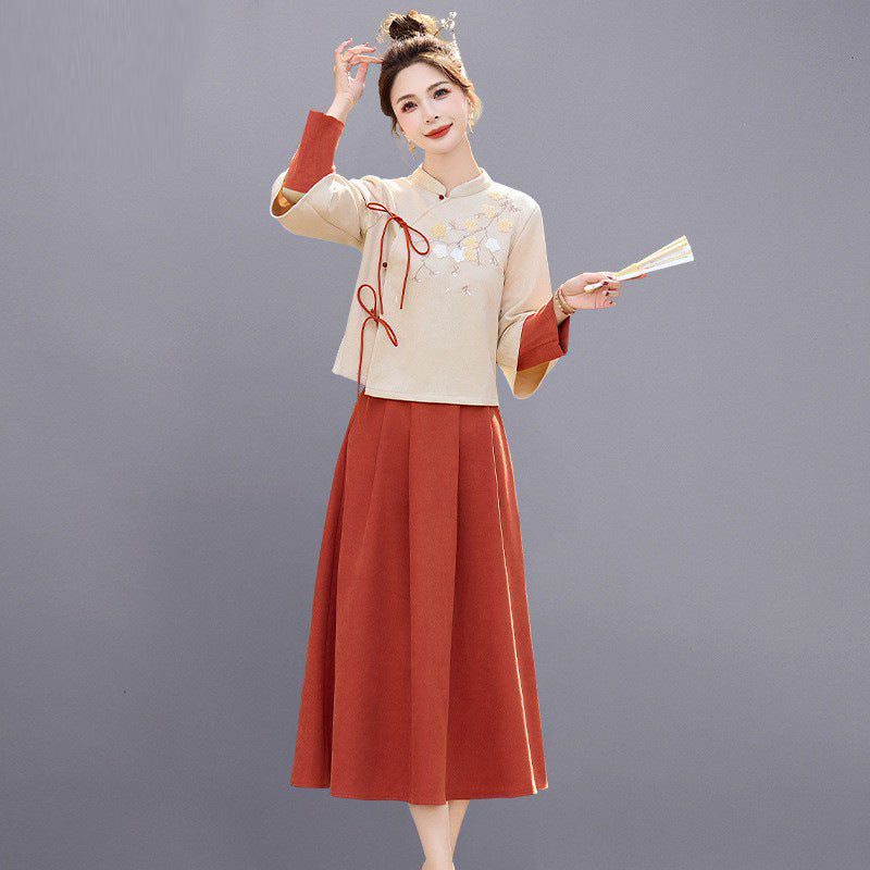 Chinese Style National Suit Dress Clothing Spring Slim Improved Cheongsam - view 6