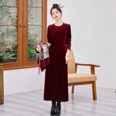 Chinese Style Dress Autumn Elegant Embroidered Three-piece Suit - view 9