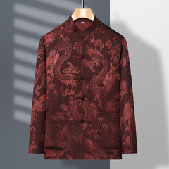 Spring And Summer Middle-aged And Elderly Tang Dress Long-sleeved Silk - view 10