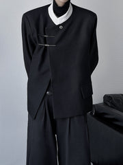 Chinese Style National Vertical Collar Suit Shoulder Padded And - view 2