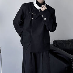 Chinese Style National Vertical Collar Suit Shoulder Padded And - view 6