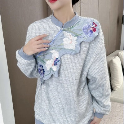 Tang Suit Chinese Style Improved Hanfu Autumn And Winter Sweater Cheongsam - view 3