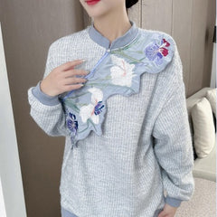 Tang Suit Chinese Style Improved Hanfu Autumn And Winter Sweater Cheongsam - view 3