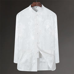 Spring And Summer Middle-aged And Elderly Tang Dress Long-sleeved Silk - view 11