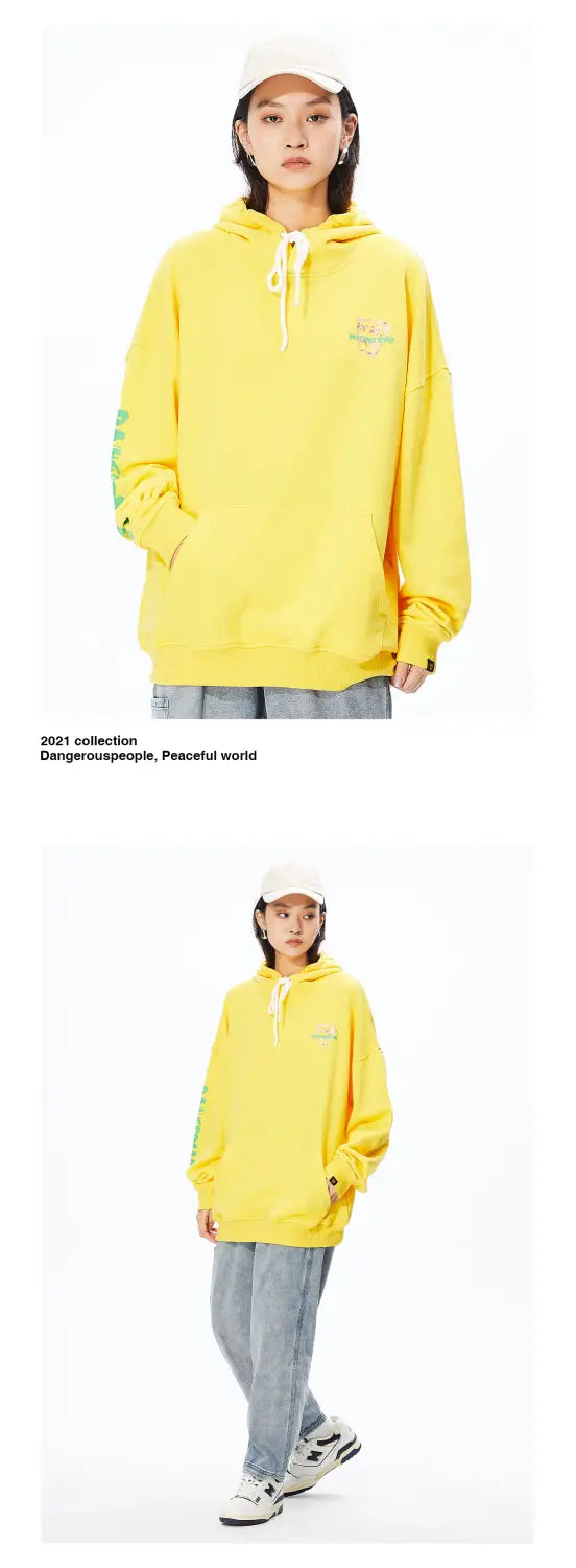 Fashion Brand DSP Paper Bag Couple Loose Hoodie