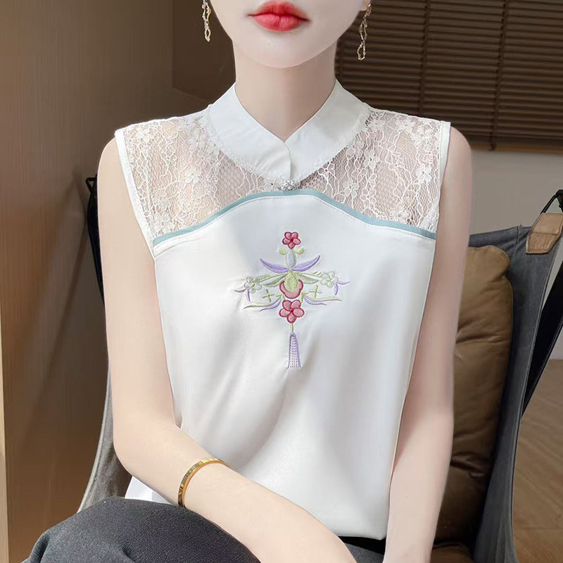 Chinese Style National Embroidered Vest Spring And Summer Large - view 6