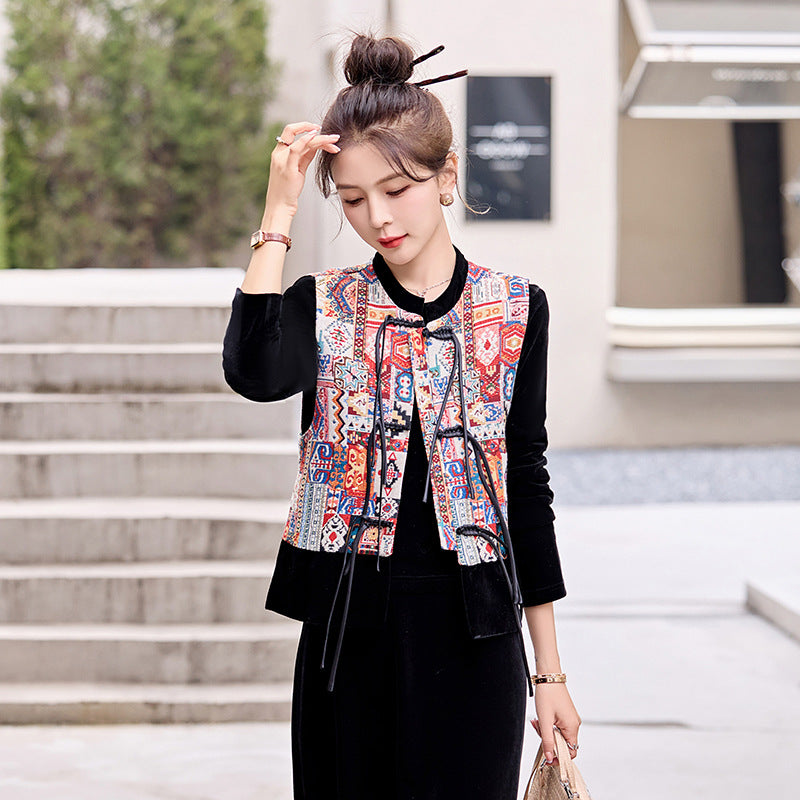 Chinese Style Dress Autumn Elegant Embroidered Three-piece Suit - view 8